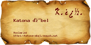 Katona Ábel névjegykártya